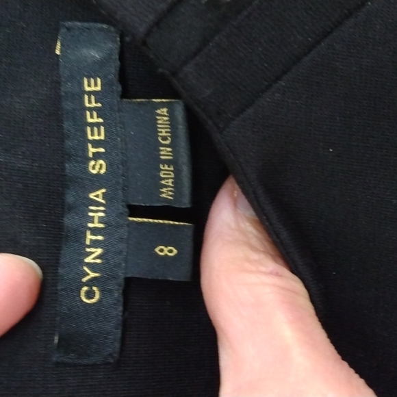 CYNTHIA STEFFE BLACK BEADED SLEEVELESS DRESS SIZE 8 - Picture 6 of 9